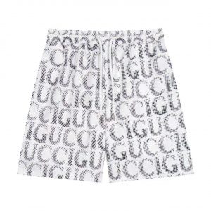 Full printing casual beach shorts - White, M