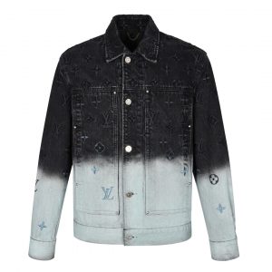24FW Gradient Spray Embroidery Denim Jacket - M