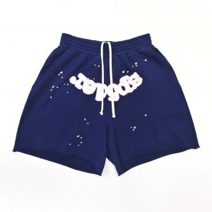sp5der Print Heather Shorts - L, Blue