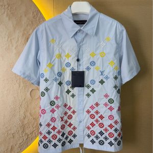 Spring and Summer Classic Rainbow Embroidered Shirt - XL