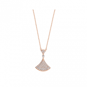 [Lucas Jewelry]DREAM NECKLACE PINK GOLD FULL DIAMOND