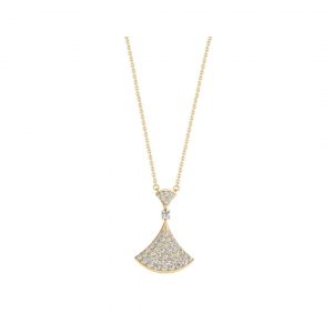 [Lucas Jewelry]DREAM NECKLACE GOLD FULL DIAMOND - Silver alloy - 14k gold plated, Gold