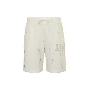 25ss embroidered lettering shooting star shorts - XL, White