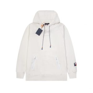 White Signature Cotton Hoodie - M