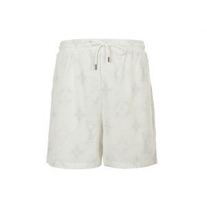 Printed lettering beach shorts - L, White