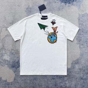 Comic Paper Plane Knitted T-shirt - XL