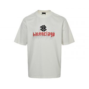Inkjet ripped short-sleeved T-shirt - M, White