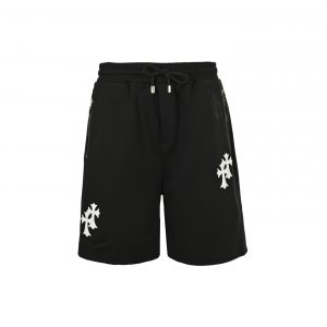Embroidered white label cross shorts
