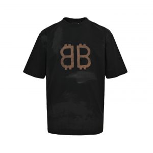 Bitcoin mud-dyed distressed T-shirt - M