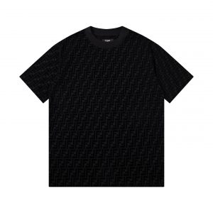 New Jacquard Casual T-shirt - M, Black