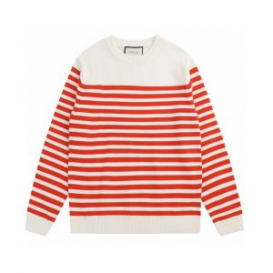Dark Striped Crew Neck Sweater - M