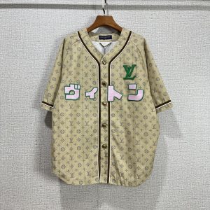 Japanese half-sleeved denim baseball shirt