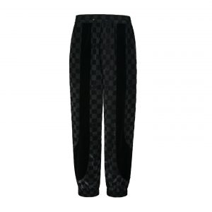 Checkerboard letter flocked pants - L