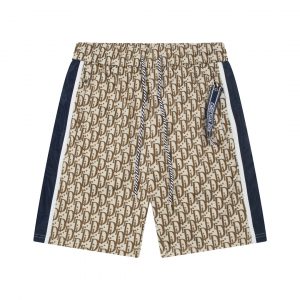 Lettering floral ribbon shorts - M, Light Khaki