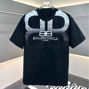 Ink and wash embroidered T-shirt - L, Black