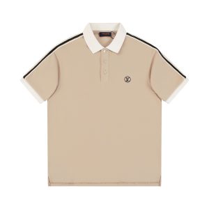 2025ss cotton lapel polo shirt - XL, Khaki