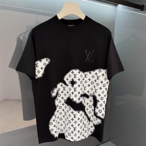 Luxe Graphic Print Smart Casual T shirt - Black, S
