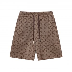 0319 Summer Jacquard Knitted Shorts - XL, Brown