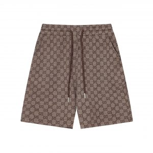Summer Jacquard Knitted Shorts - S, Brown