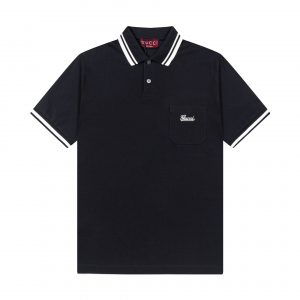 New Spring Lapel Polo Shirt - XL, Dark blue