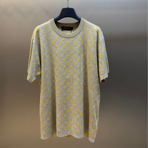 Yellow wool short sleeves - L
