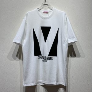 Triangle Geometric Pattern T-shirt - M, White