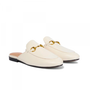 Gucci Princetown Leather Slipper White 423513 C9D00 9022 - 40 Eu 9 Us 25 5 Cm 10 In