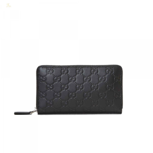 Gucci Gg Signature Zip Wallet Black 19Cm 625558 1W3An 1000
