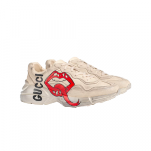 Gucci Women's Rhyton Sneaker With Mouth Print 552089 A9L00 9522 - 37 Eu 6 Us 24 Cm 9 4 In