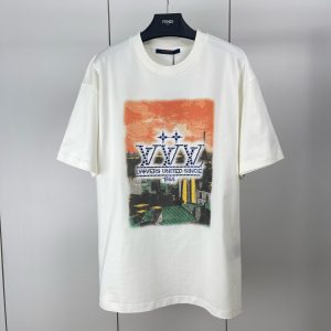 Printed rhinestone short-sleeved T-shirt