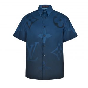 Gradient Print Short Sleeve Shirt - XL