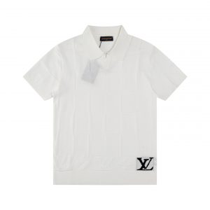 Checkered Polo Shirt - XL, White