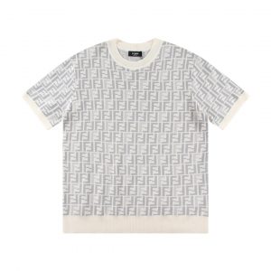 Short sleeved knitted t-shirt - White, S