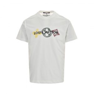 Embroidered three-flower short sleeves - L, White