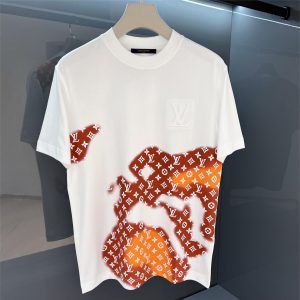 Luxe Graphic Print Smart Casual T shirt - White, XXL