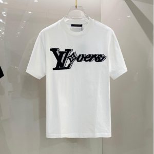 Embroidered knitted lettering T-shirt - L