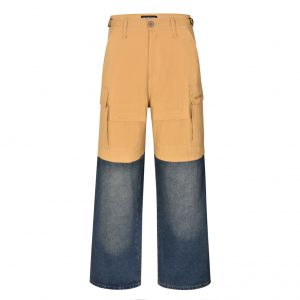 Multi-pocket panelled jeans - L