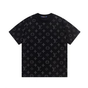 Foam Embossed all-over Printed T-shirt - L, Black