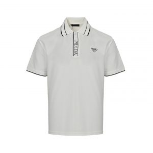 Letter triangle embroidery Polo - S, Black