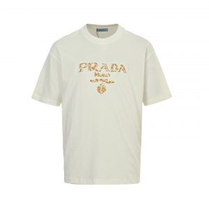Colorblock embroidered lettering T-shirt - S, Khaki