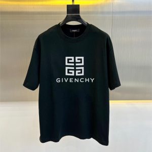 Printed letter casual short-sleeved T-shirt - L, Black