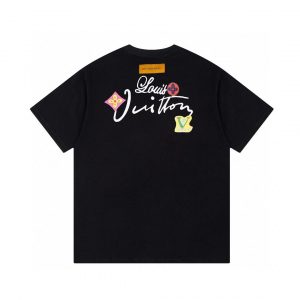24ss floral print T-shirt - XL, Black