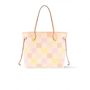 Louis Vuitton Neverfull Mm Damier Canvas Peach 31Cm N40668